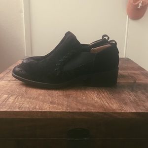 Black suede ankle boots